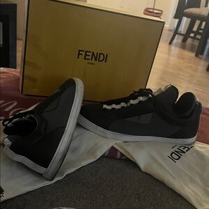 Fendi Black and Gray Men's Sneakers